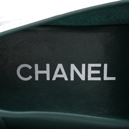 Chanel Calfskin CC Platform Loafers 39 Green 8 of 13