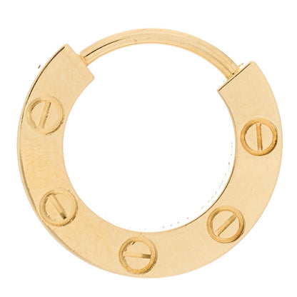 Cartier 18K Yellow Gold Single LOVE Hoop Earring 1 of 6