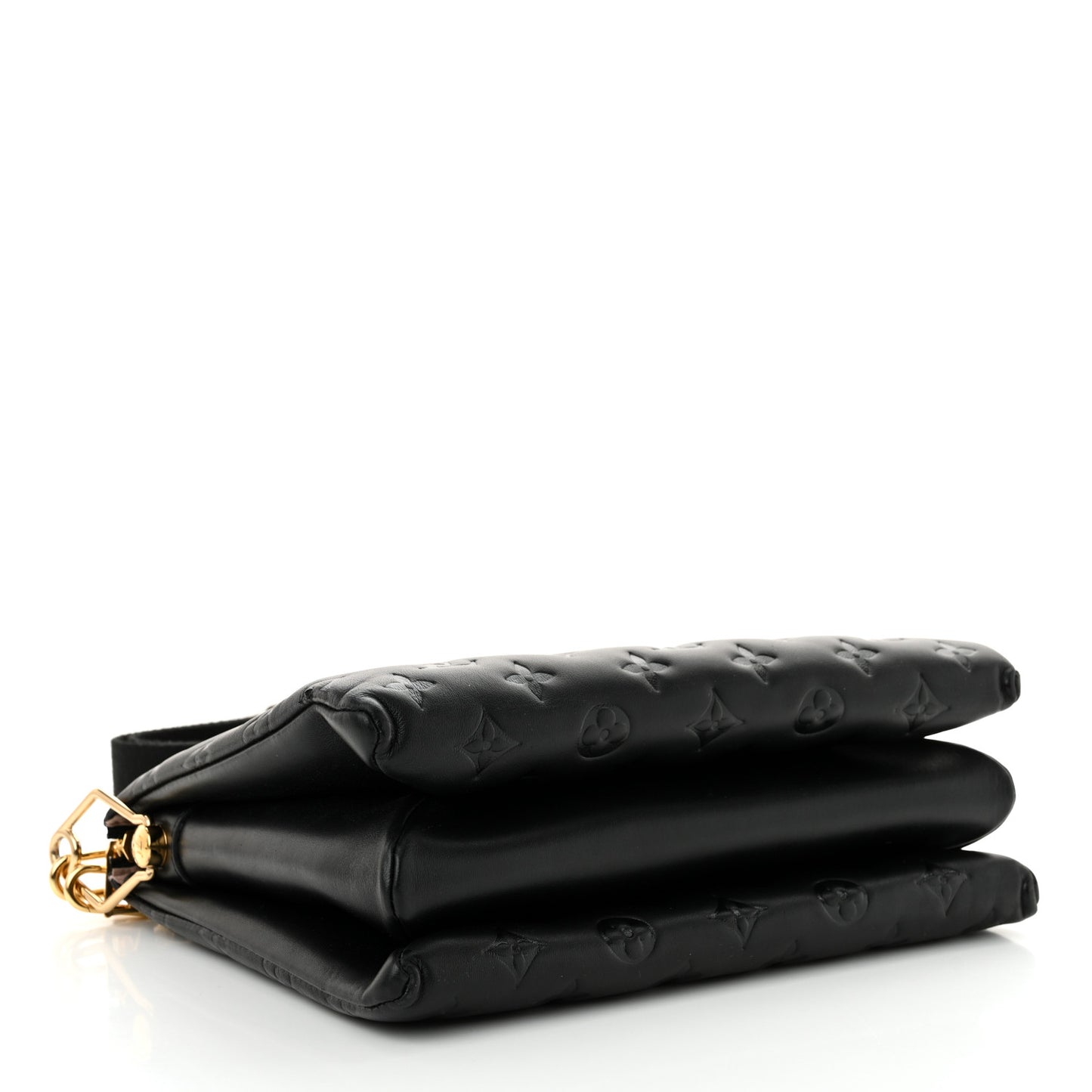 Lambskin Embossed Monogram Coussin PM Black