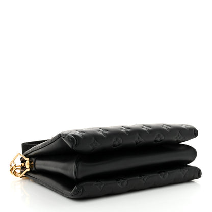 Louis Vuitton Lambskin Embossed Monogram Coussin PM Black 4 of 9
