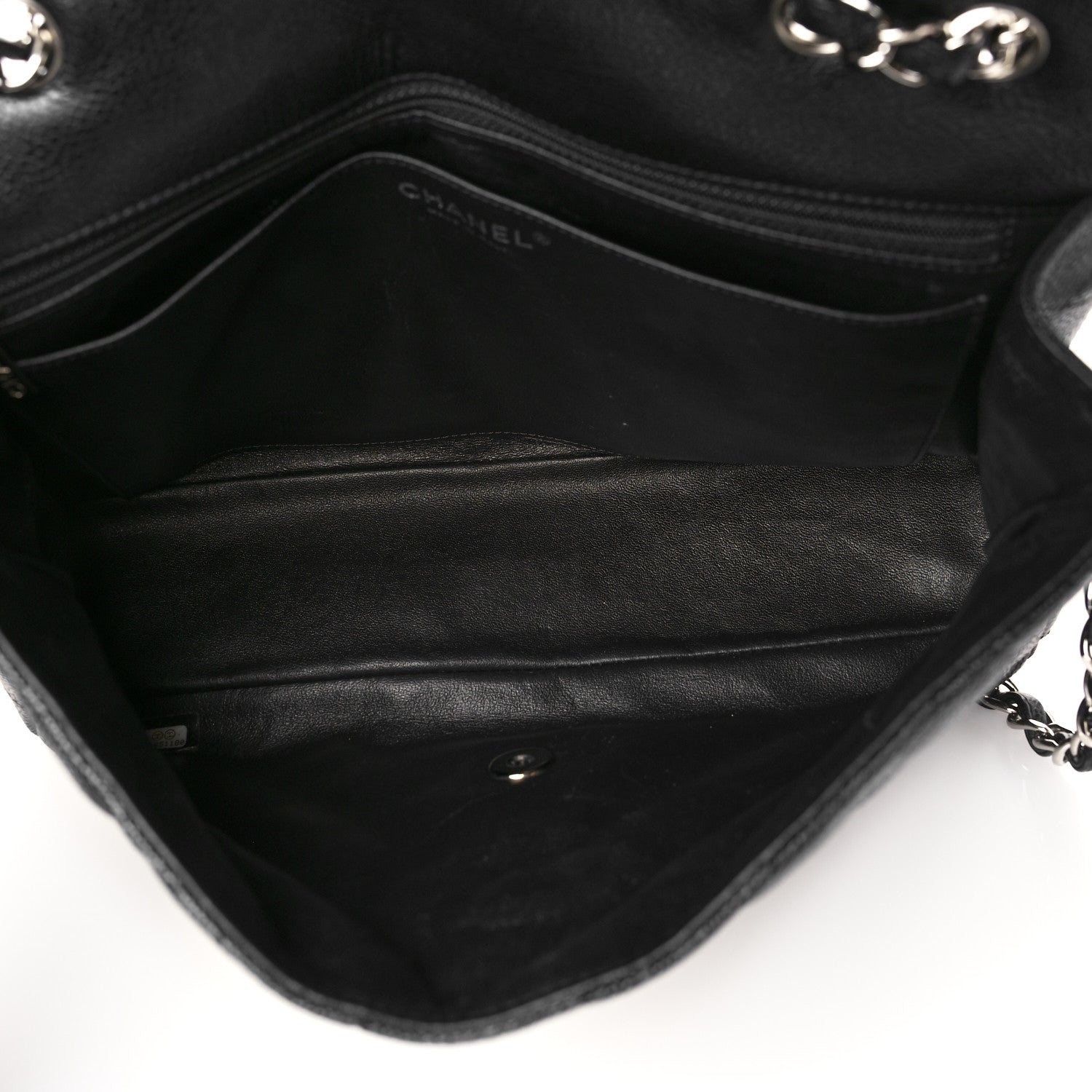 Chanel Caviar Quilted Jumbo Single Flap Black 5 of 9