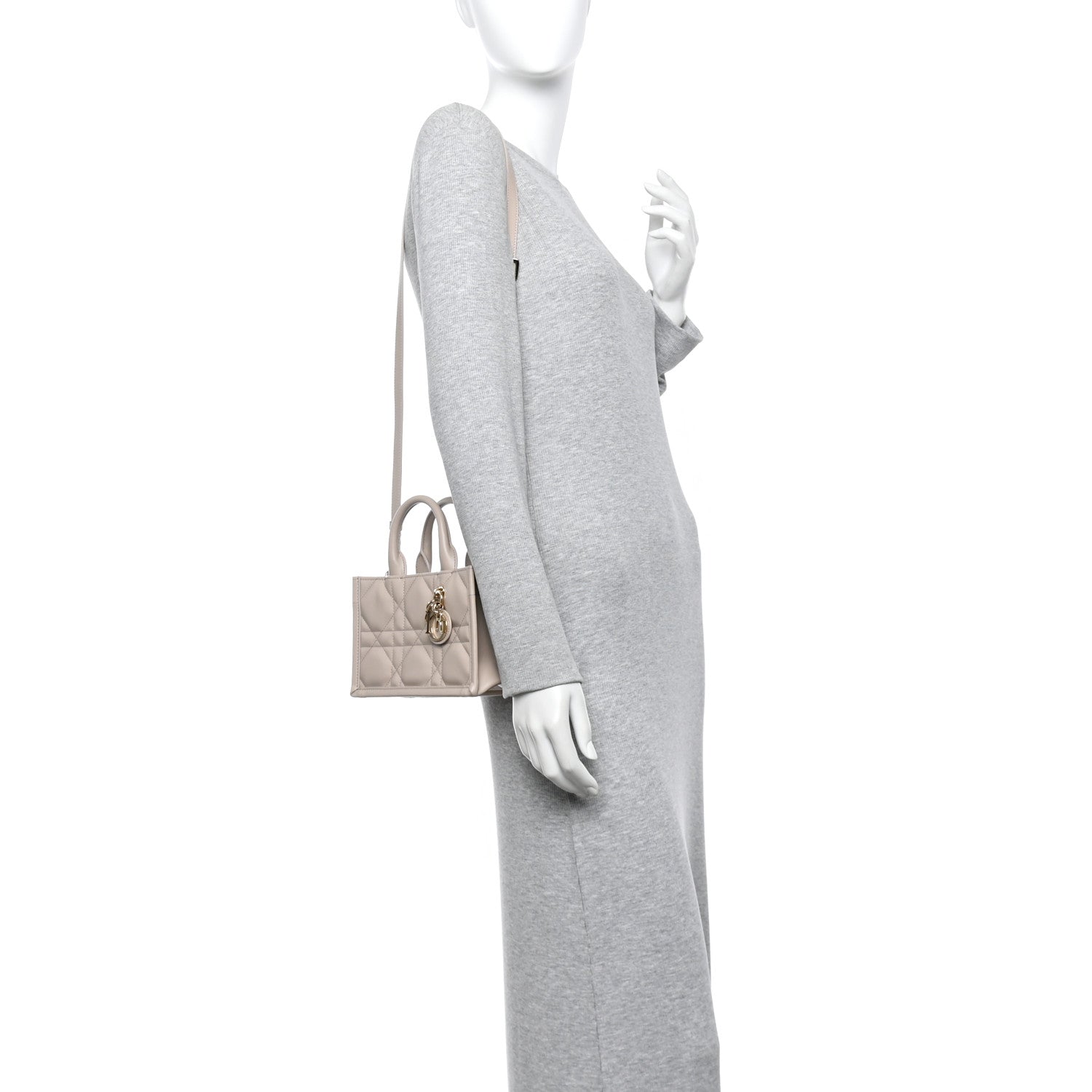 Christian Dior Calfskin Macrocannage Mini Book Tote Trench 2 of 11