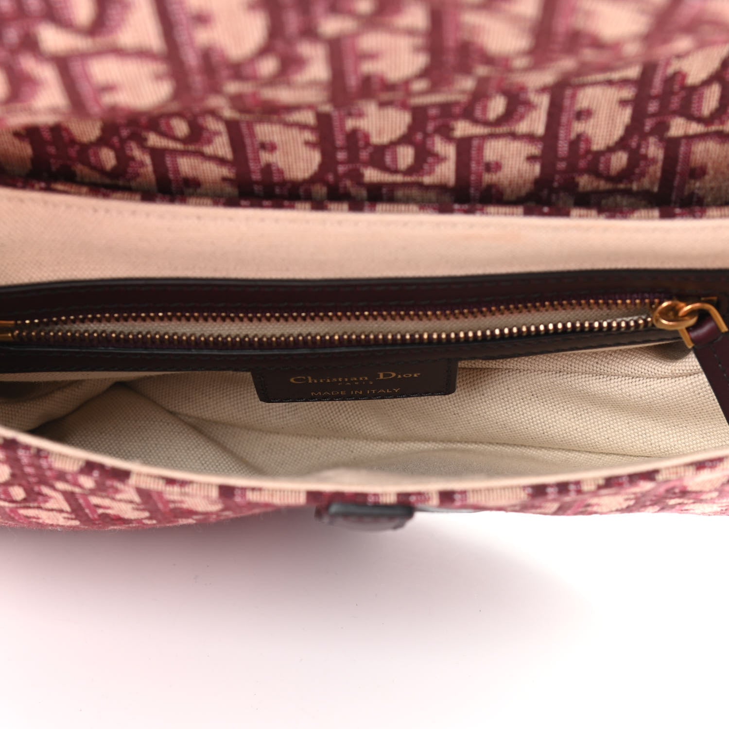 Christian Dior Oblique Saddle Bag Burgundy 5 of 9