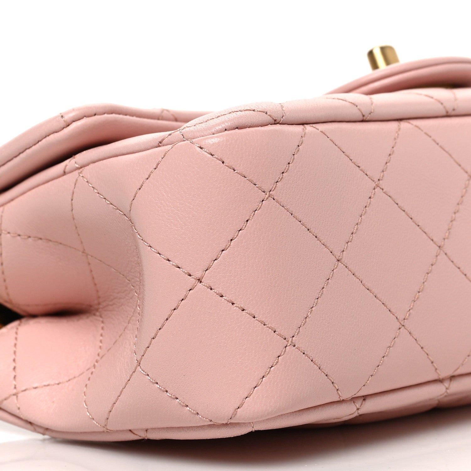 Chanel Lambskin Quilted Mini Rectangular Sweet Camellia Flap Light Pink 8 of 9