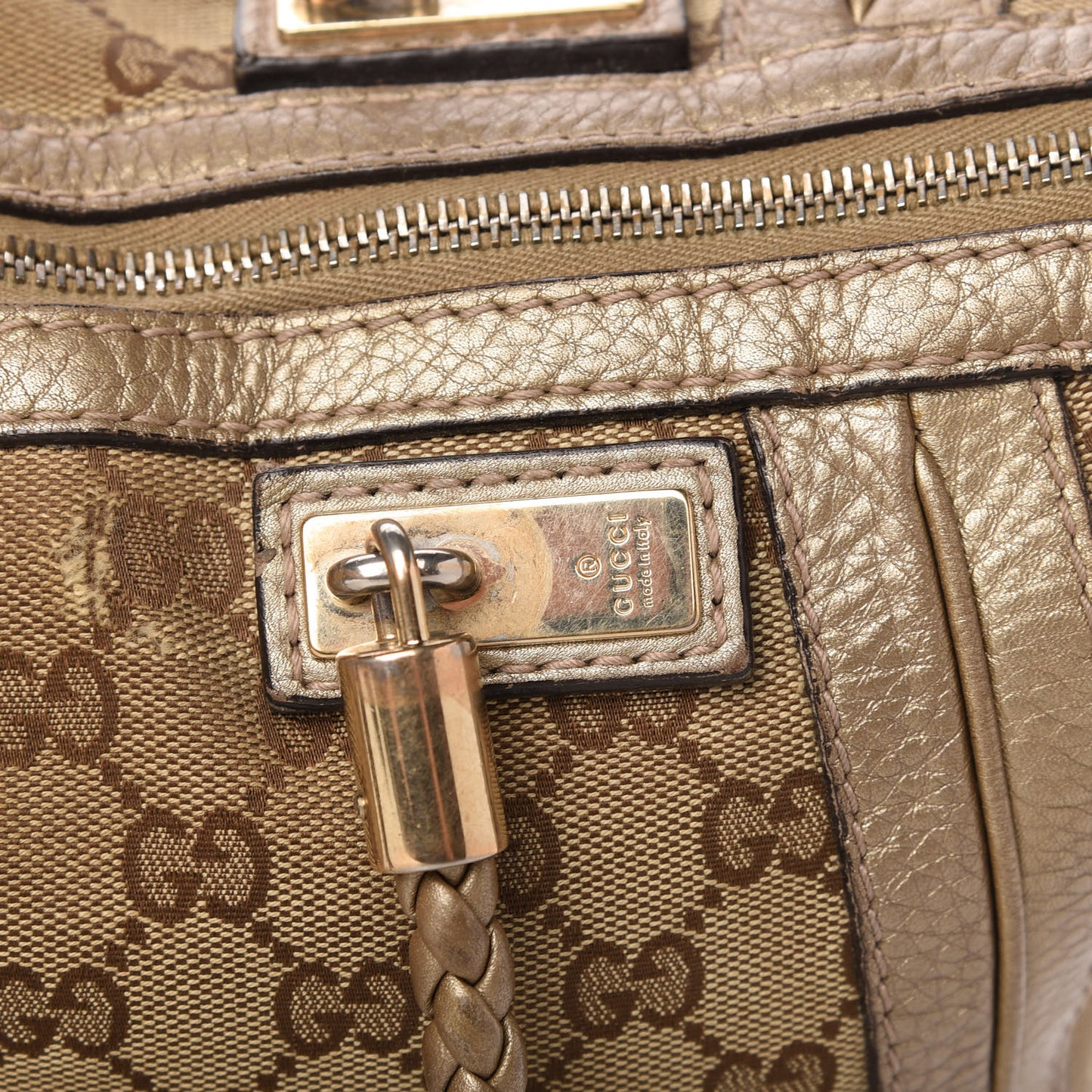 Monogram Medium Bella Tote Gold
