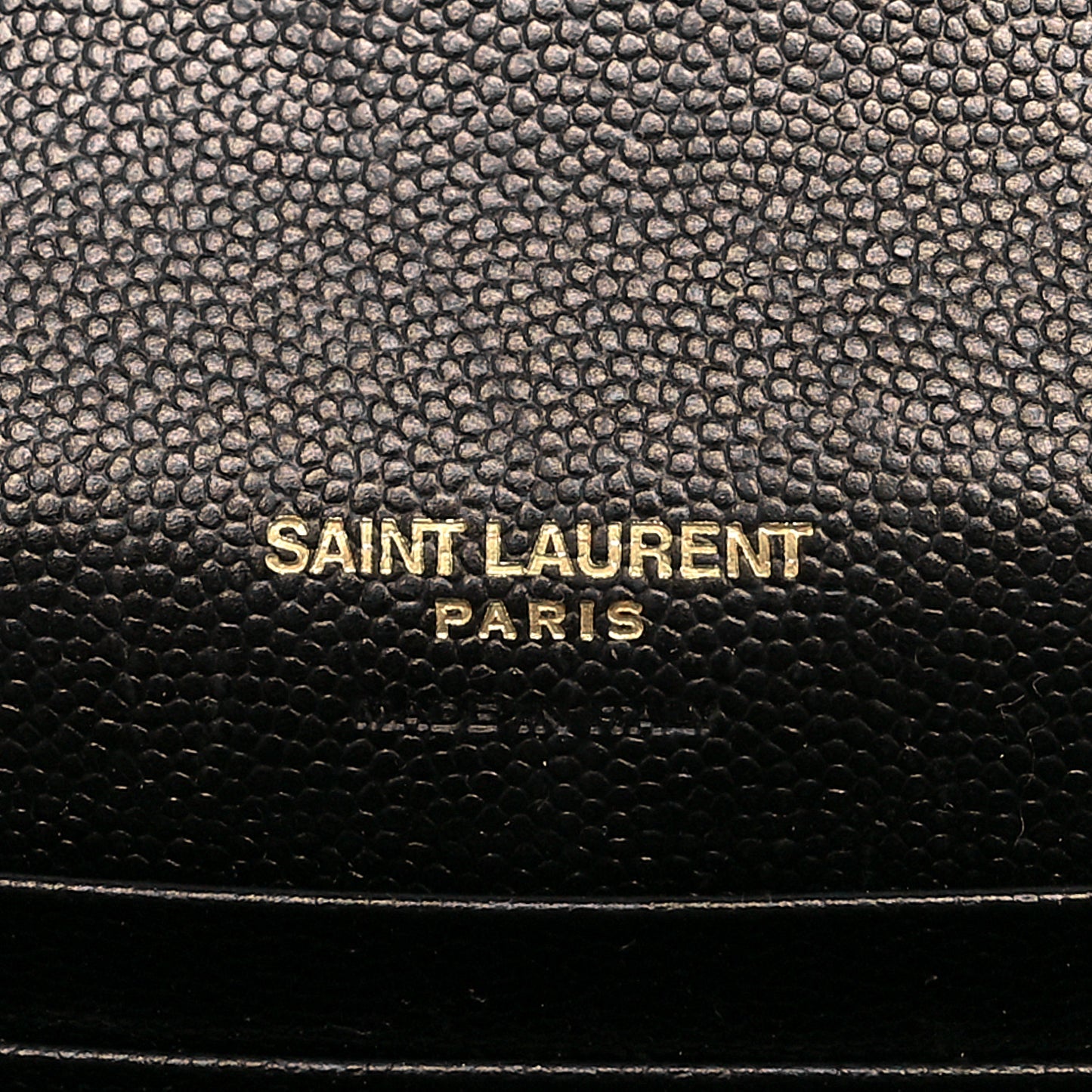 Grain De Poudre Textured Mixed Matelasse Triquilt Small Monogram Envelope Wallet Black