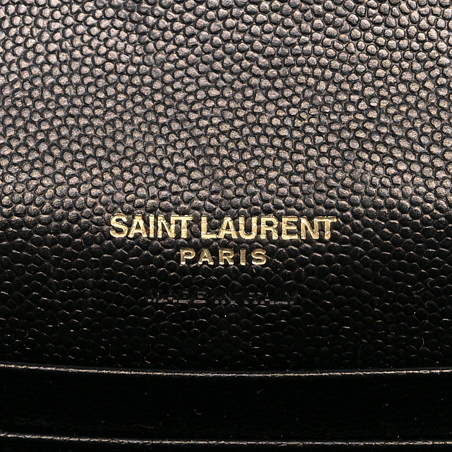 Saint Laurent Grain De Poudre Textured Mixed Matelasse Triquilt Small Monogram Envelope Wallet Black 6 of 10