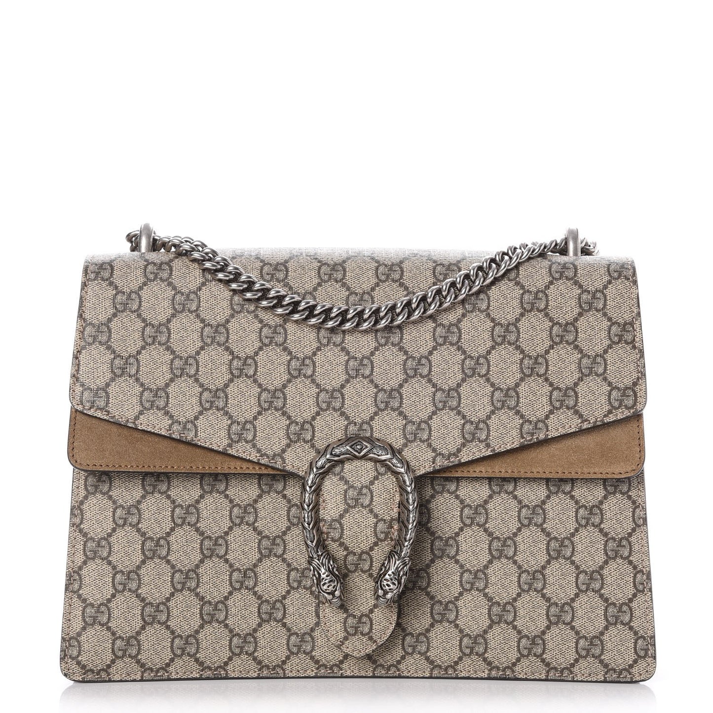 GG Supreme Monogram Medium Dionysus Shoulder Bag Taupe