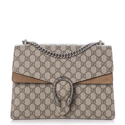 Gucci GG Supreme Monogram Medium Dionysus Shoulder Bag Taupe 1 of 17