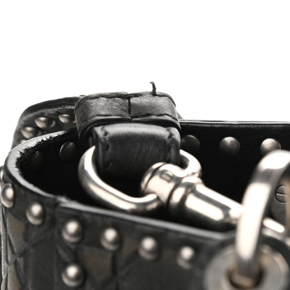 Christian Dior Calfskin Studded Flower Medium Lady Dior Black 13 of 13
