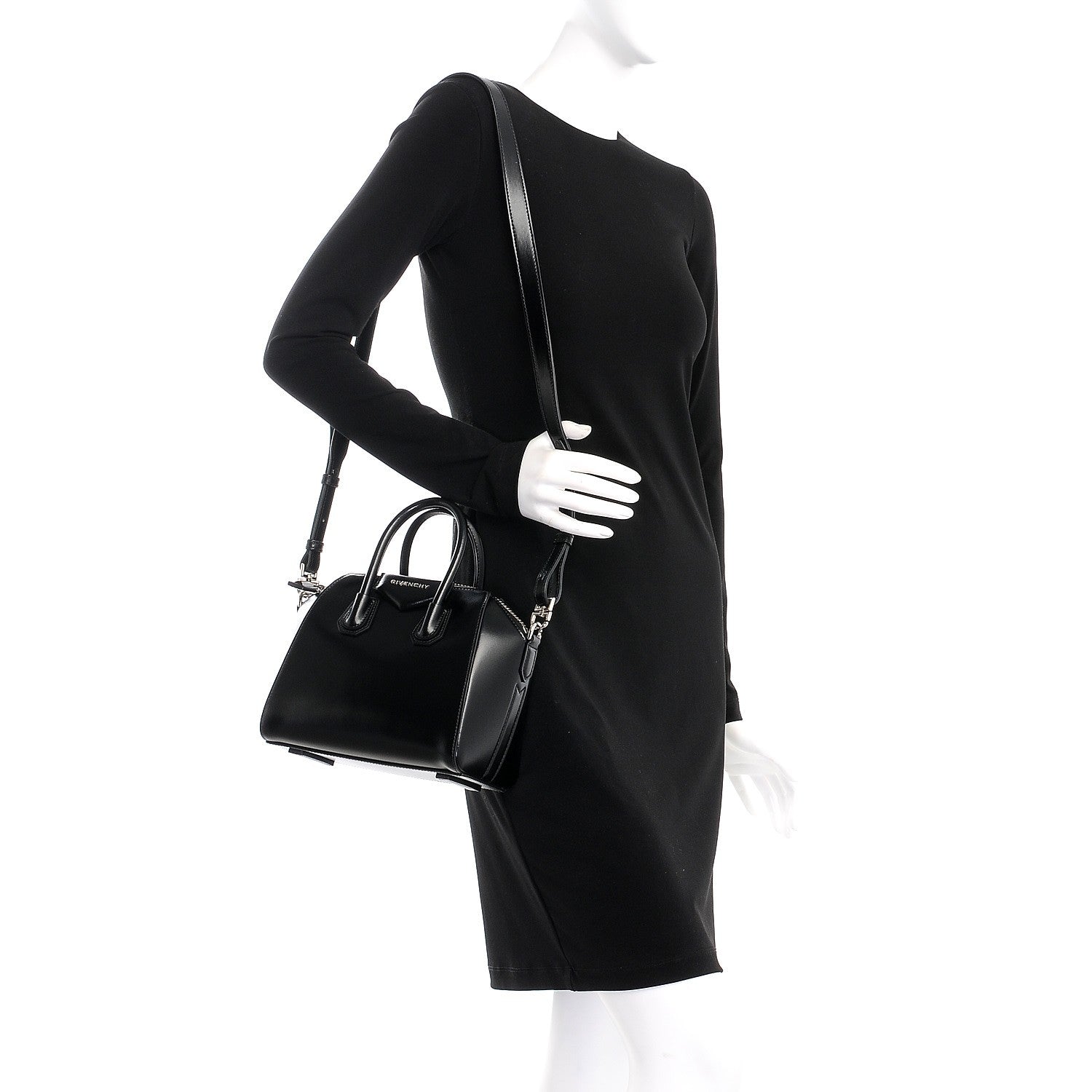 Givenchy Shiny Lord Calfskin Mini Antigona Black 2 of 10