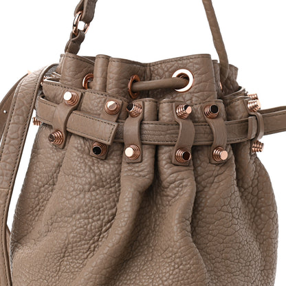 Alexander Wang Pebbled Lambskin Diego Bucket Bag Latte Rose Gold Hardware 7 of 9