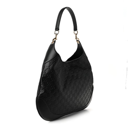 Gucci GG Calfskin Embossed B Medium Shoulder Bag Arabella Black 4 of 11