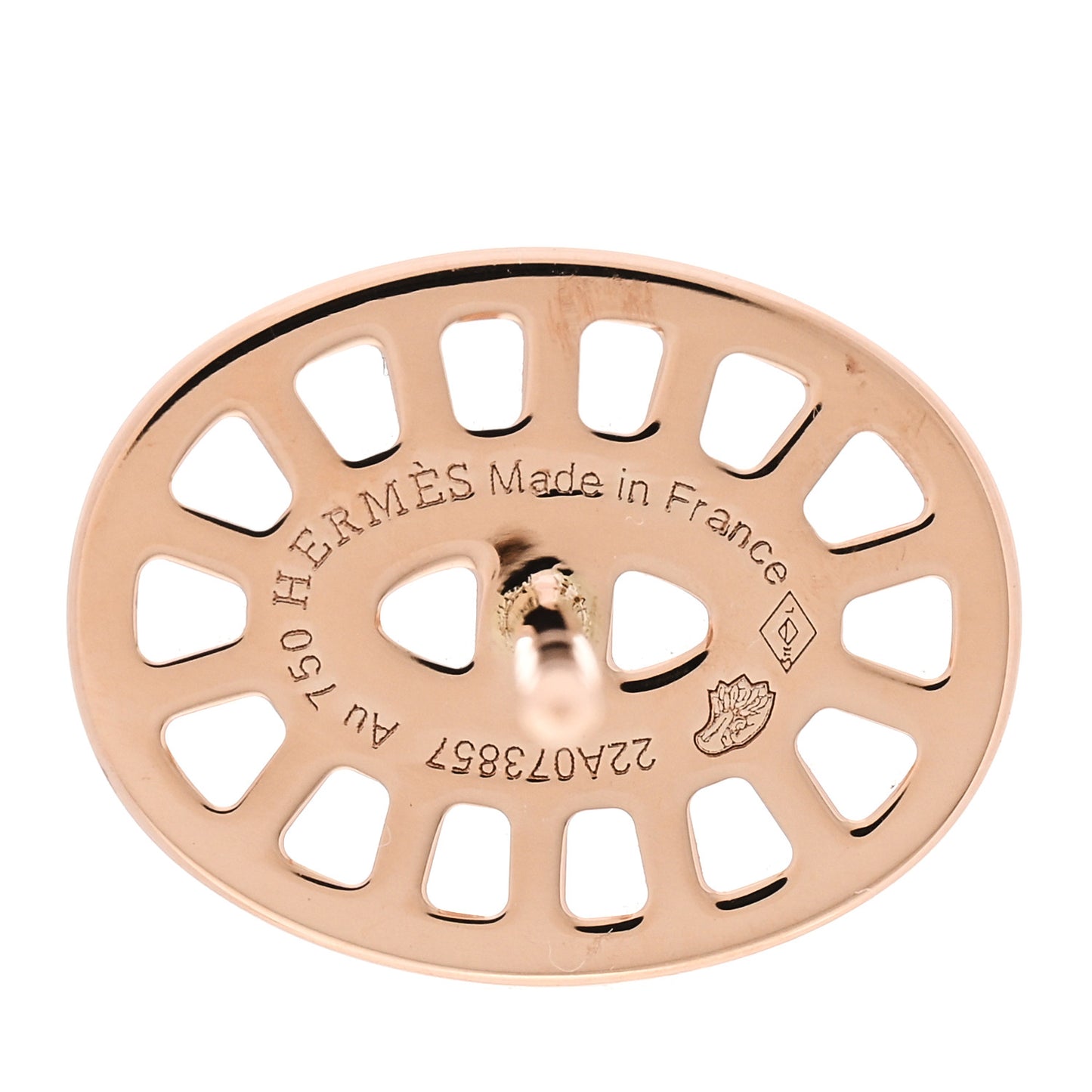 18K Rose Gold Diamond Chaine d'Ancre Divine Stud Earrings
