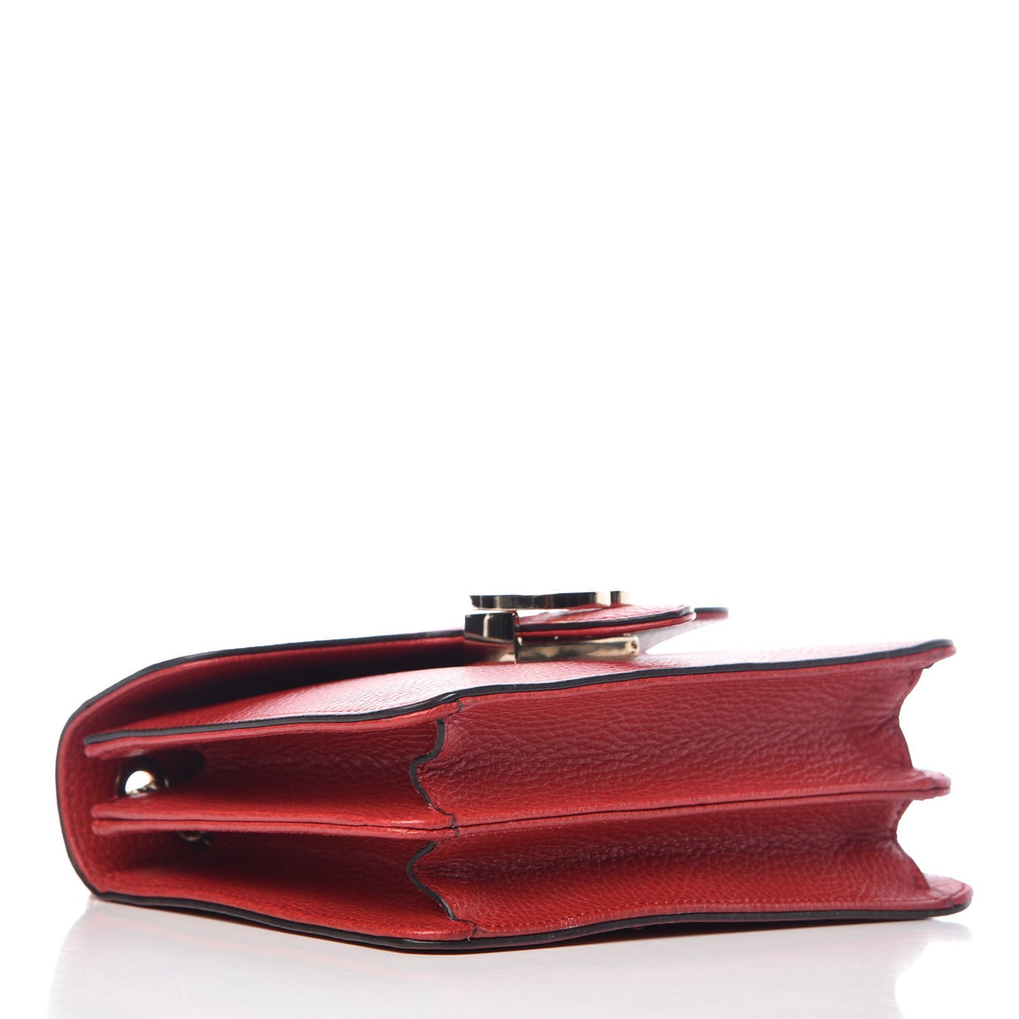 Dollar Calfskin Small Interlocking G Shoulder Bag Red