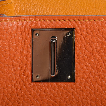 Hermes Taurillon Clemence Verso Jypsiere 28 Orange Moutarde 6 of 19
