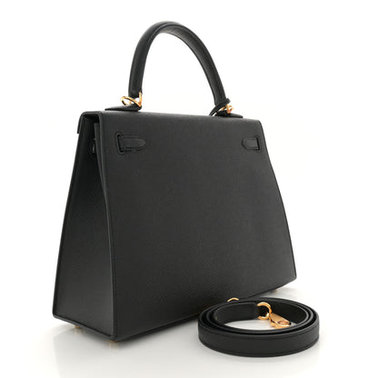 Hermes Epsom Kelly Sellier 25 Black 2 of 11