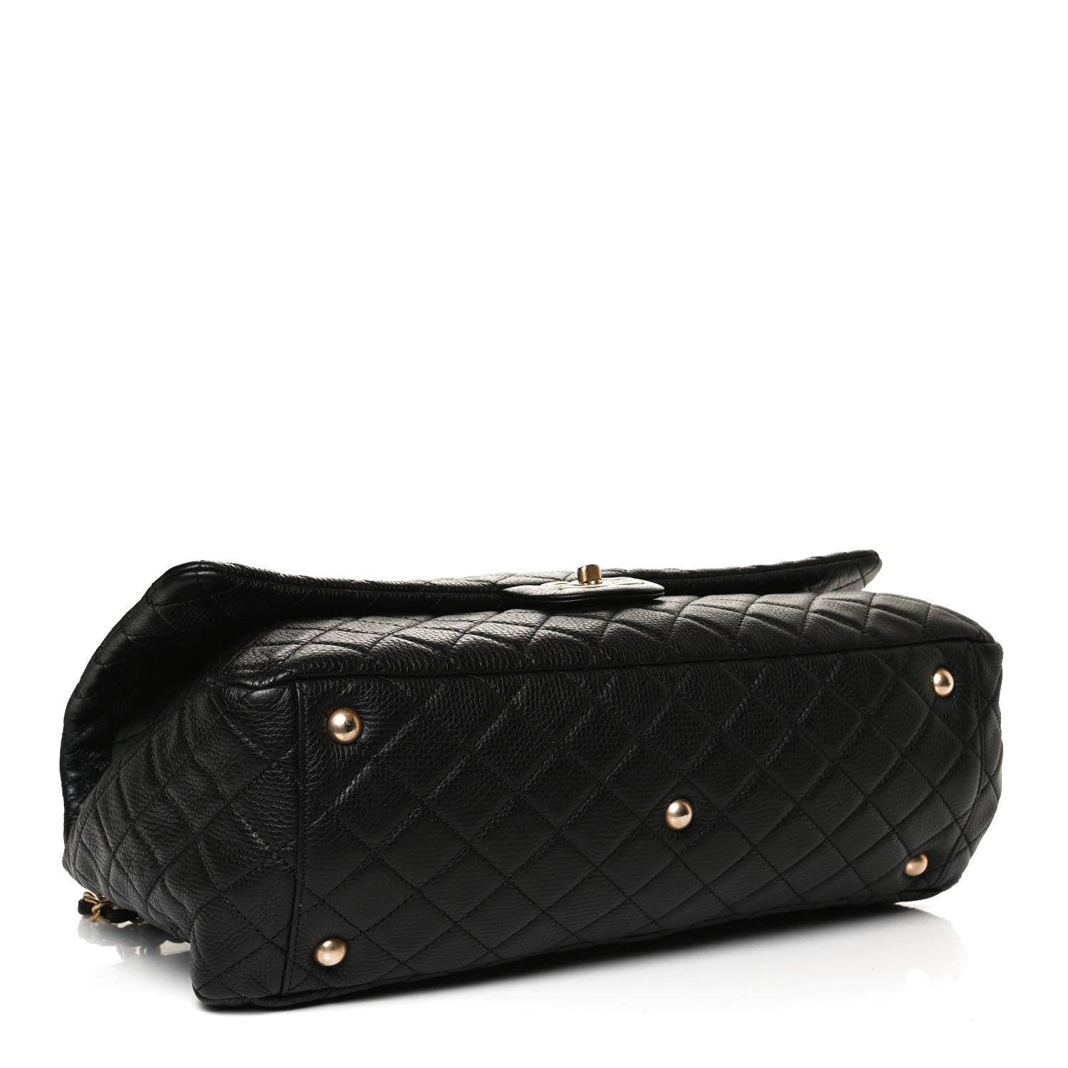 Chanel Calfskin Quilted XXL Travel Flap Bag Black 4 of 10