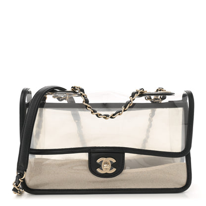Chanel Lambskin PVC Medium Sand By The Sea Flap Black 1 of 12