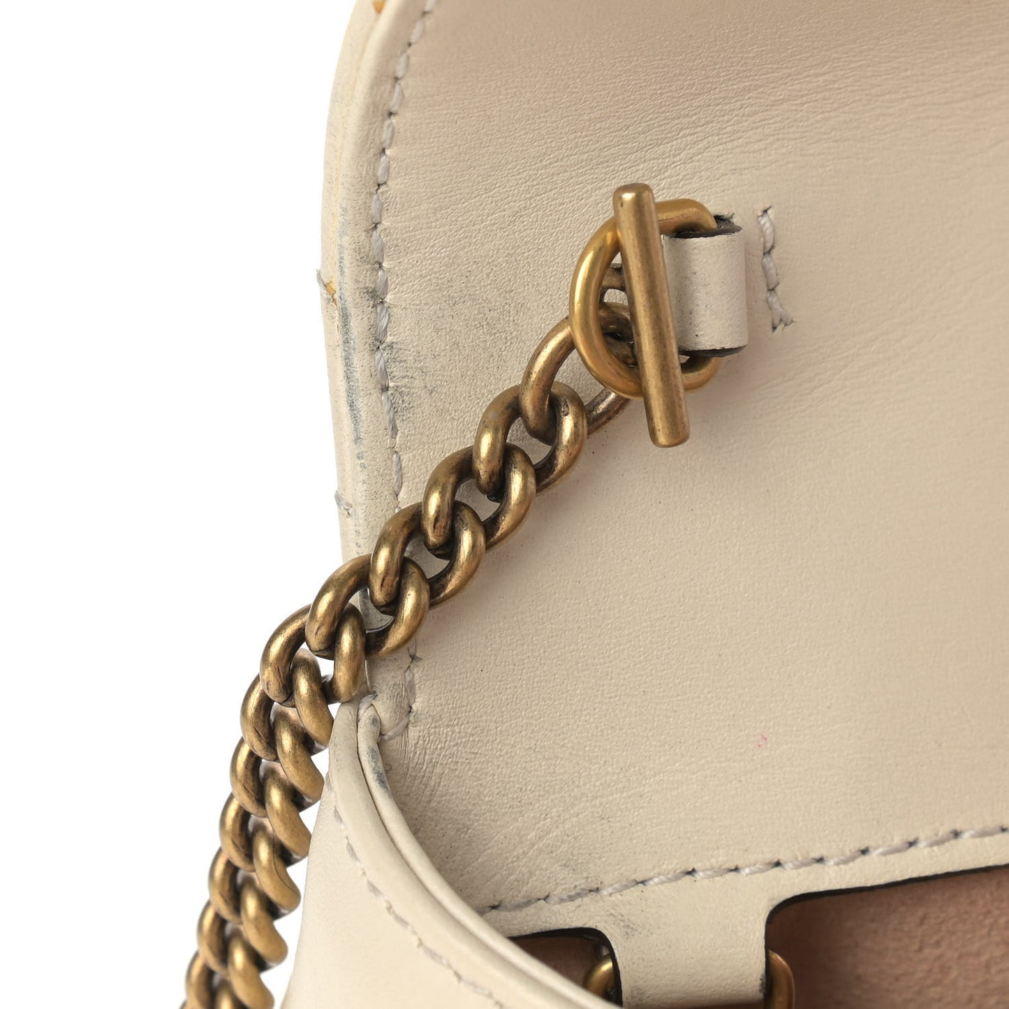 Calfskin Matelasse Super Mini GG Marmont Shoulder Bag White