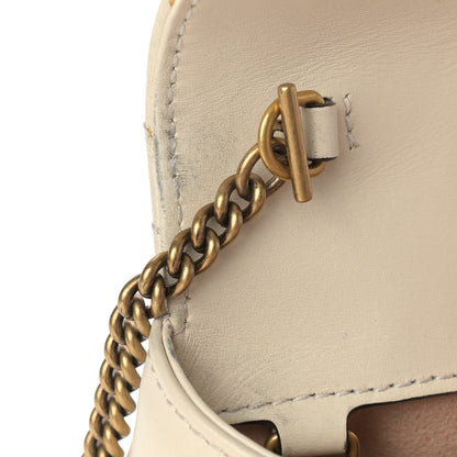 Gucci Calfskin Matelasse Super Mini GG Marmont Shoulder Bag White 14 of 17