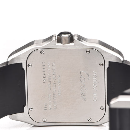 Cartier Stainless Steel Rubber 38mm Santos 100 Automatic Watch 5 of 7