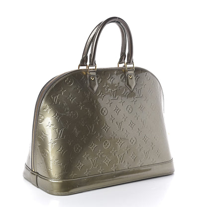 Louis Vuitton Vernis Alma MM Vert Bronze 3 of 11