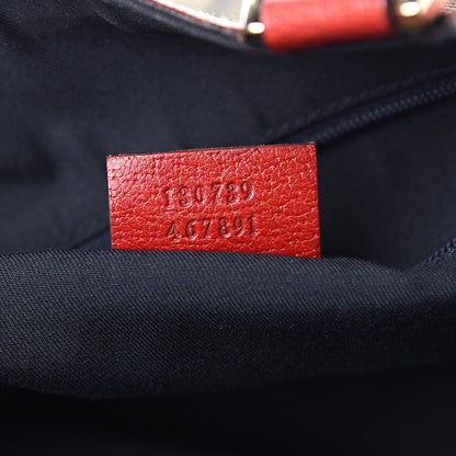 Gucci Monogram Abbey Small Tote Navy Red 7 of 13