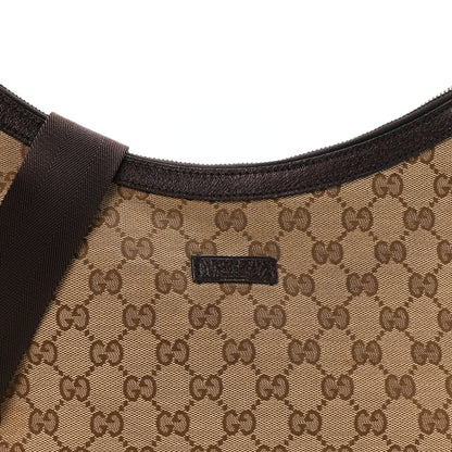 Gucci Monogram Medium Half Moon Hobo Dark Brown 7 of 9