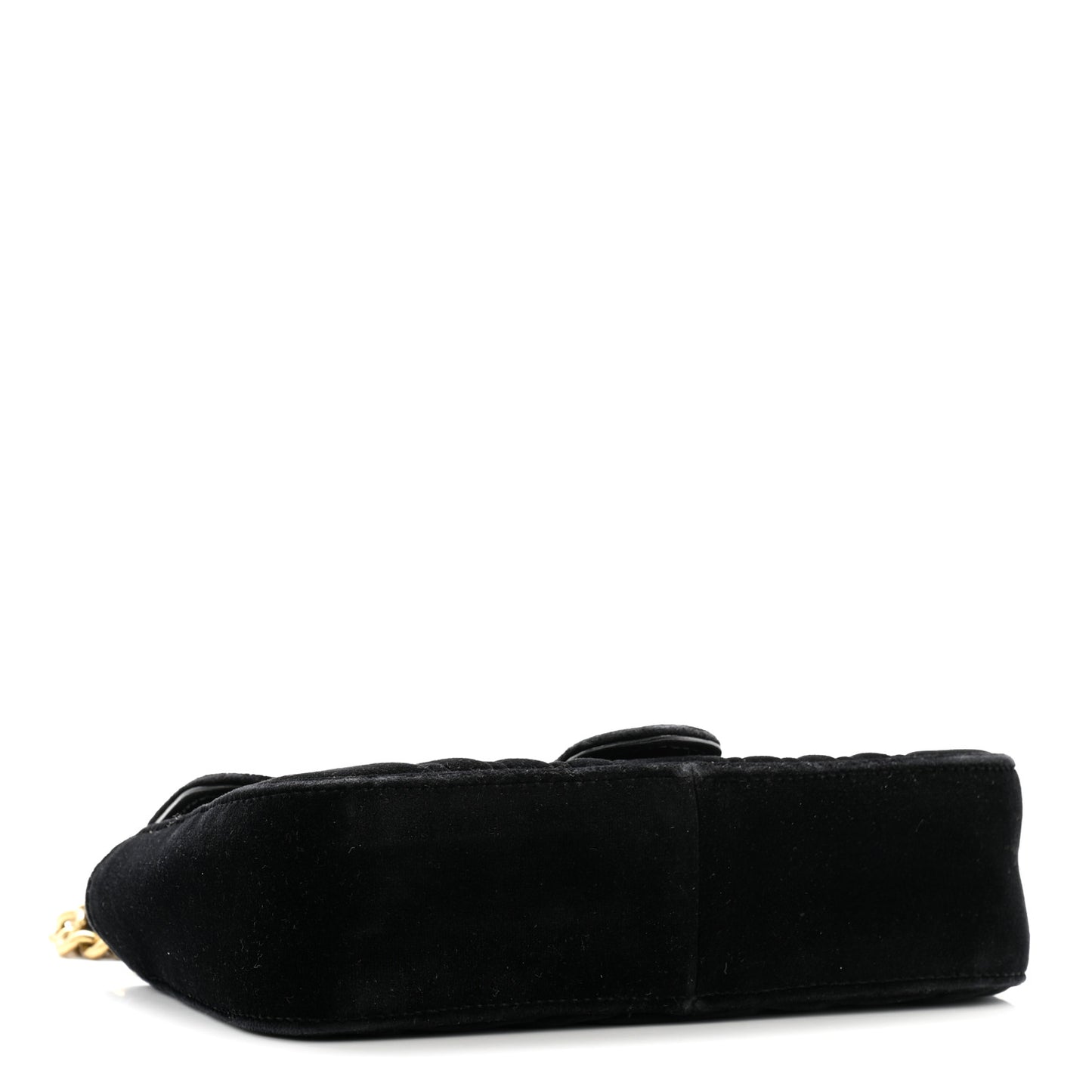 Velvet Matelasse Mini GG Marmont Shoulder Bag Black
