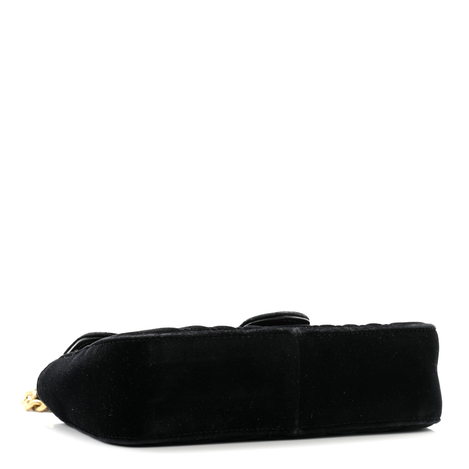 Gucci Velvet Matelasse Mini GG Marmont Shoulder Bag Black 4 of 10