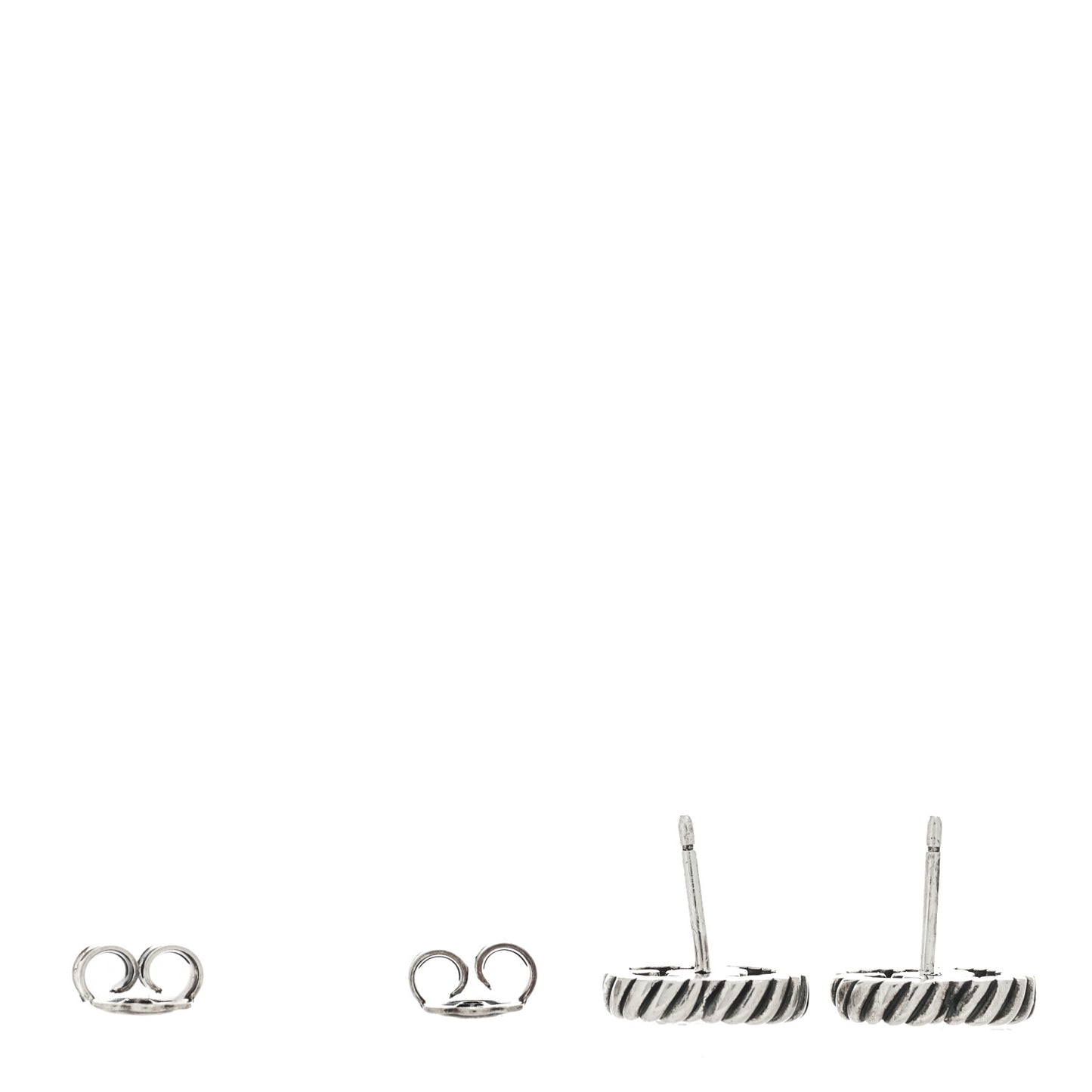 Sterling Silver Torchon Double G Earrings