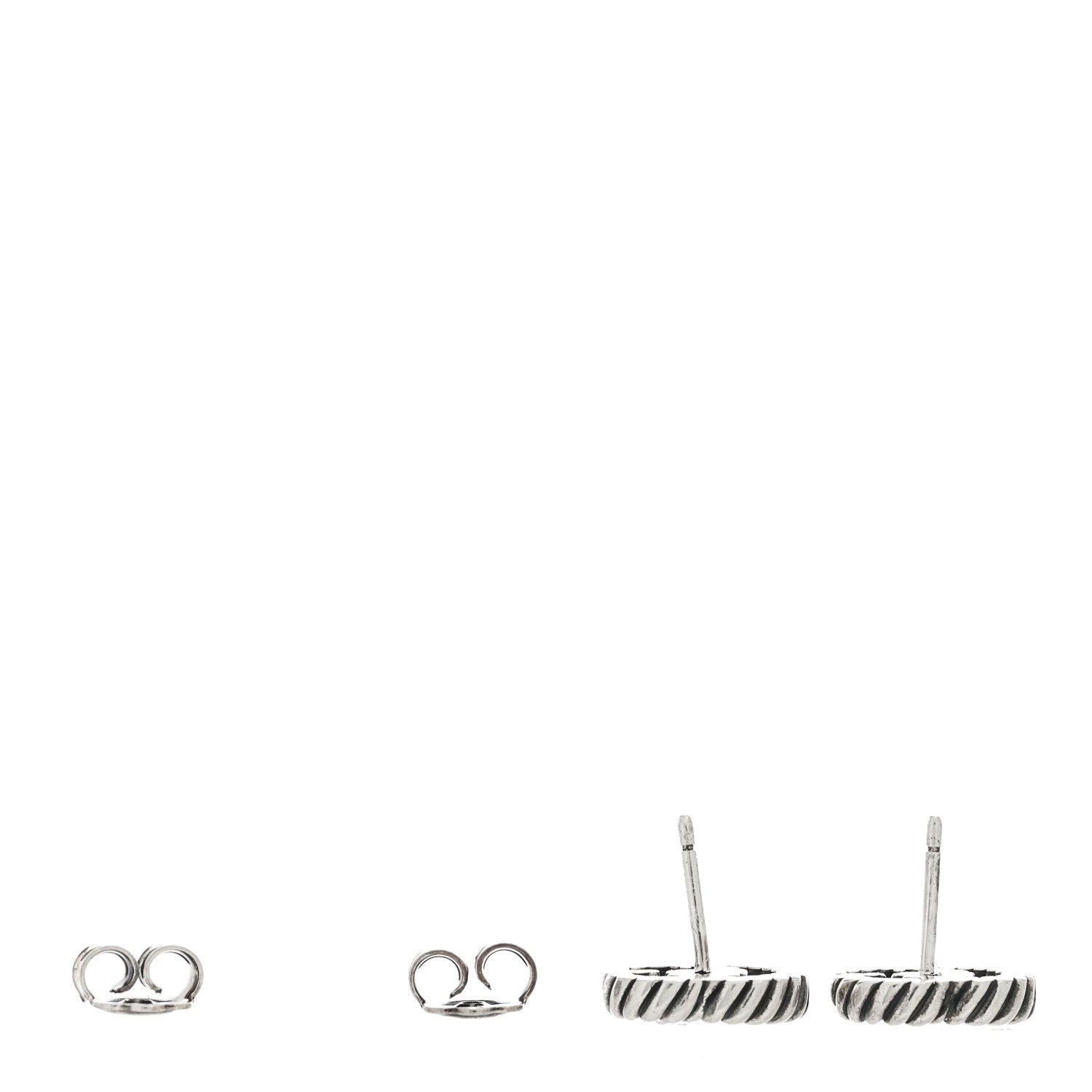 Gucci Sterling Silver Torchon Double G Earrings 3 of 5