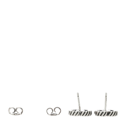 Gucci Sterling Silver Torchon Double G Earrings 3 of 5