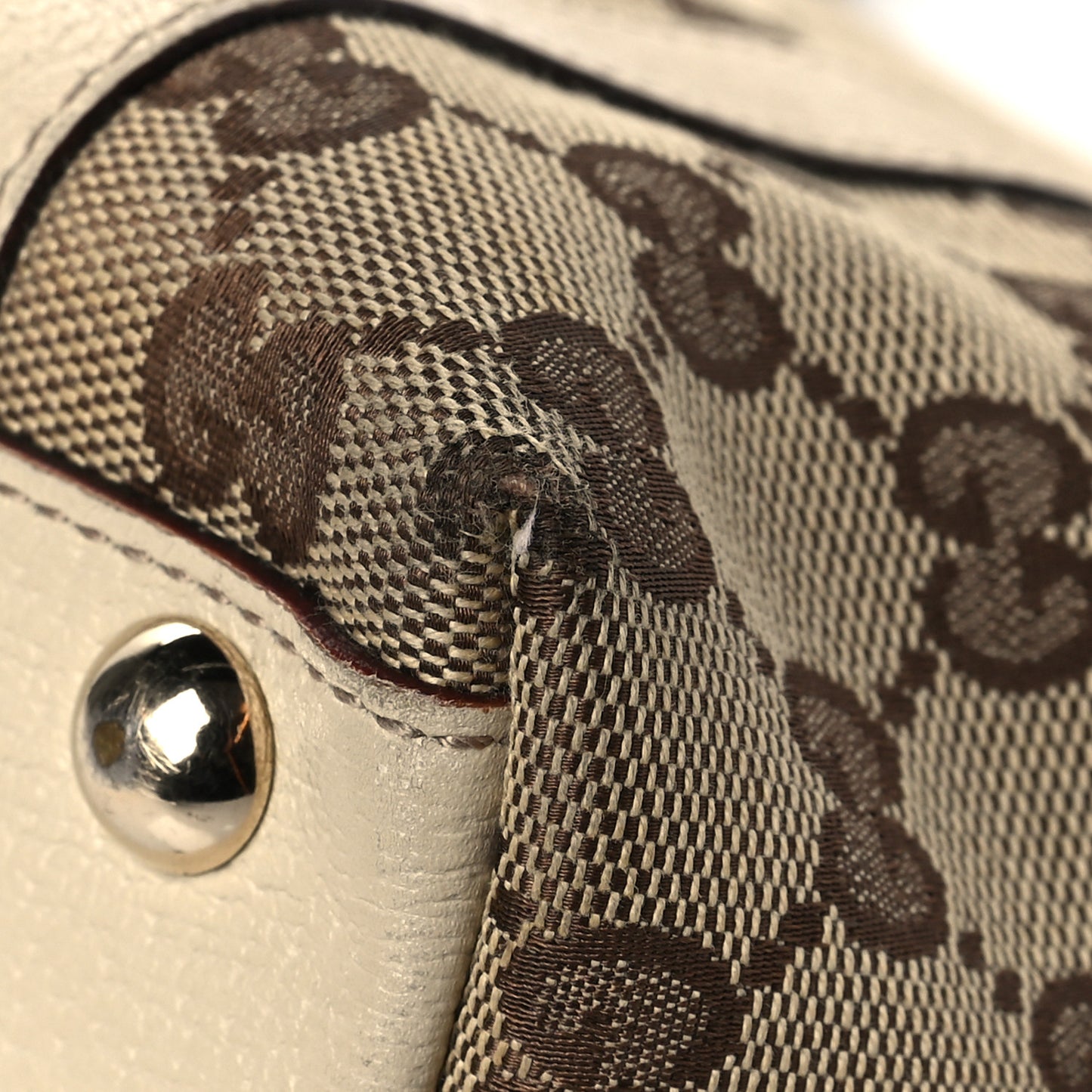 Monogram Small Abbey Tote Off White