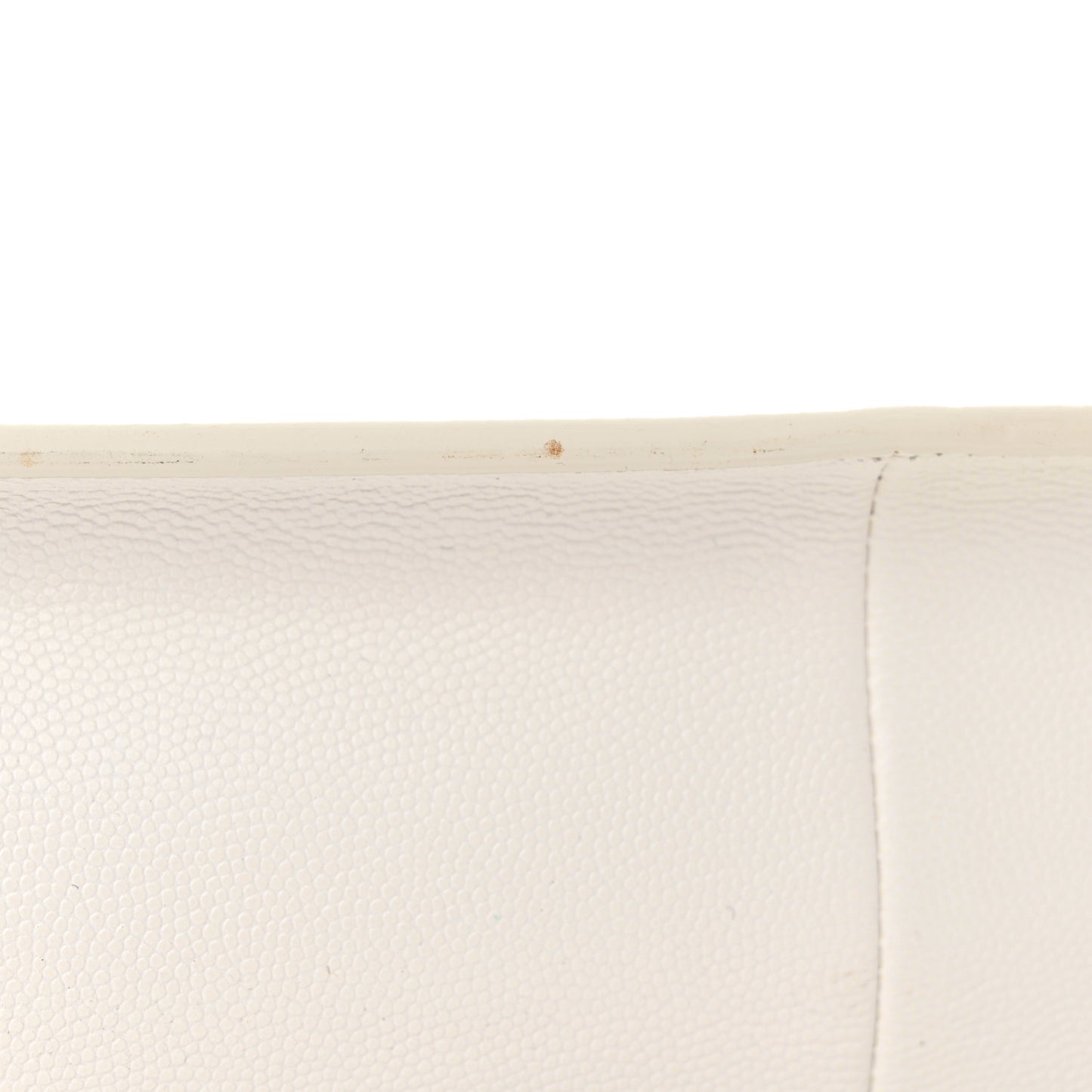 Caviar Quilted My Everything Large Shopping Tote White Black