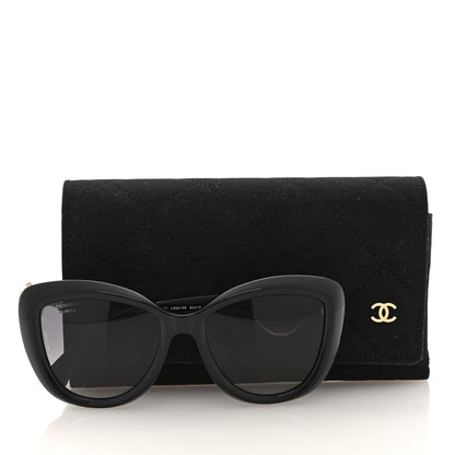 Chanel Acetate Enamel Heart Butterfly Sunglasses 5517 Black 8 of 8