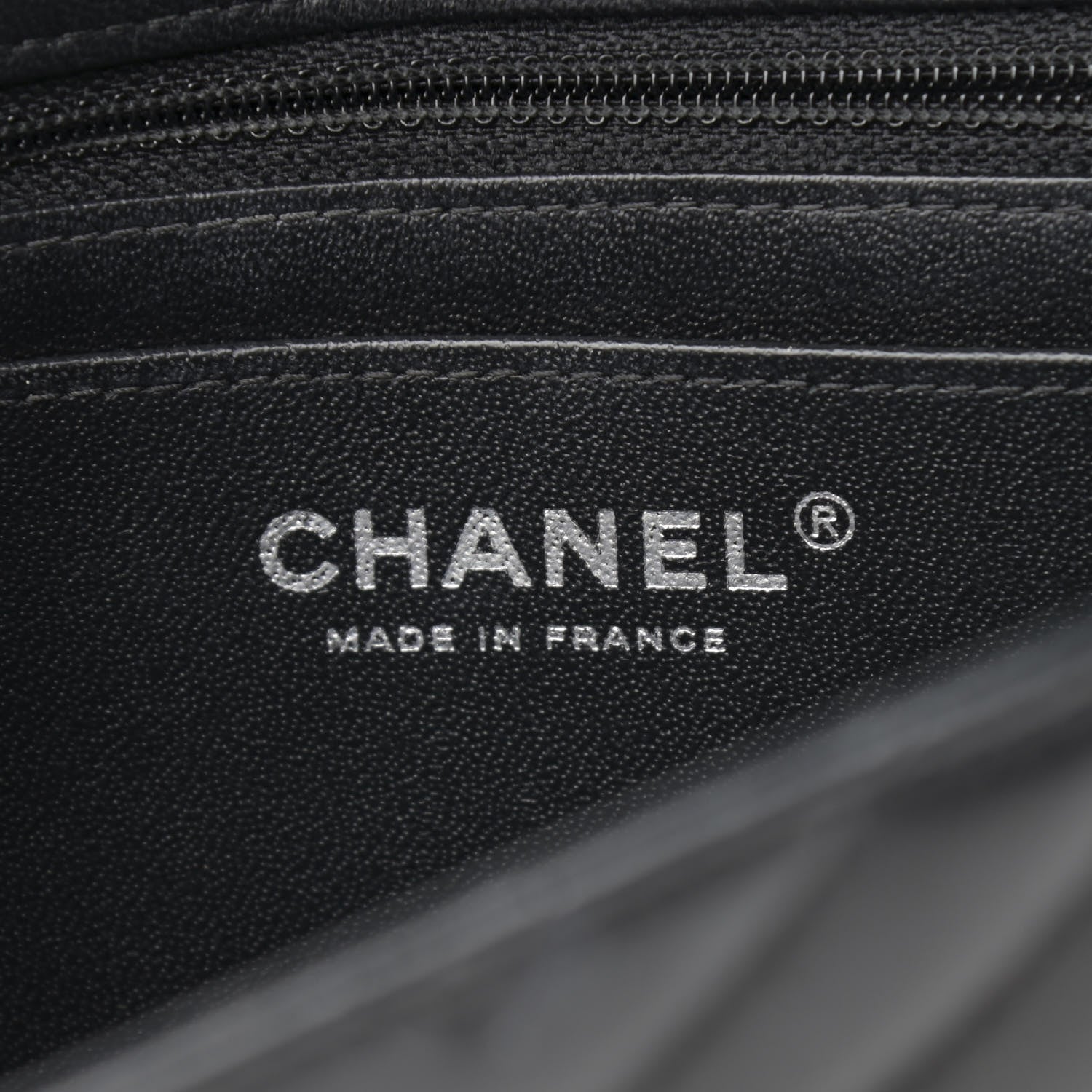 Chanel Lambskin Chevron Quilted Mini Rectangular Flap Black 6 of 15