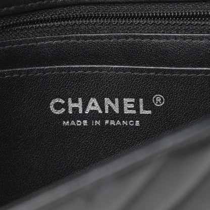 Chanel Lambskin Chevron Quilted Mini Rectangular Flap Black 6 of 15
