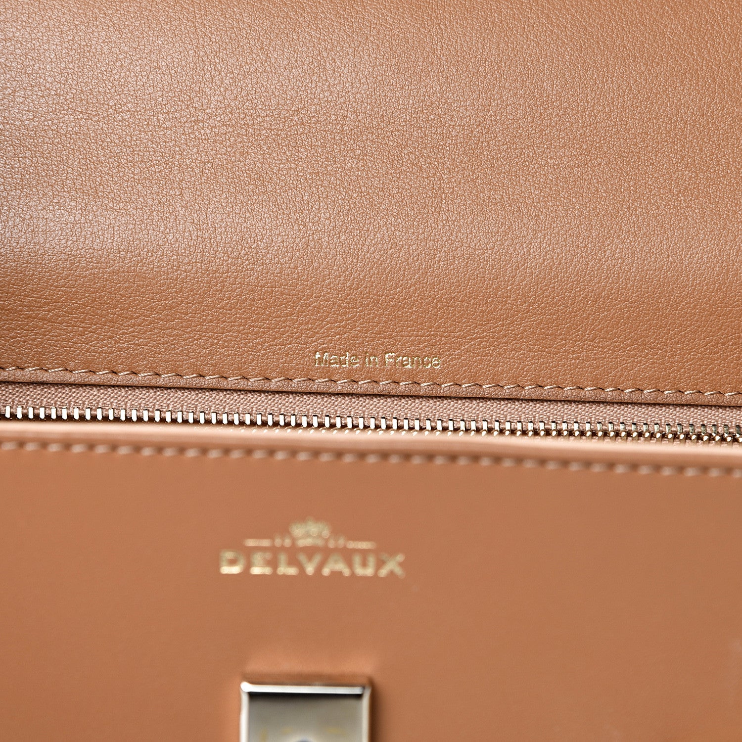 Delvaux Calfskin MM Tempete Satchel Camel 6 of 10