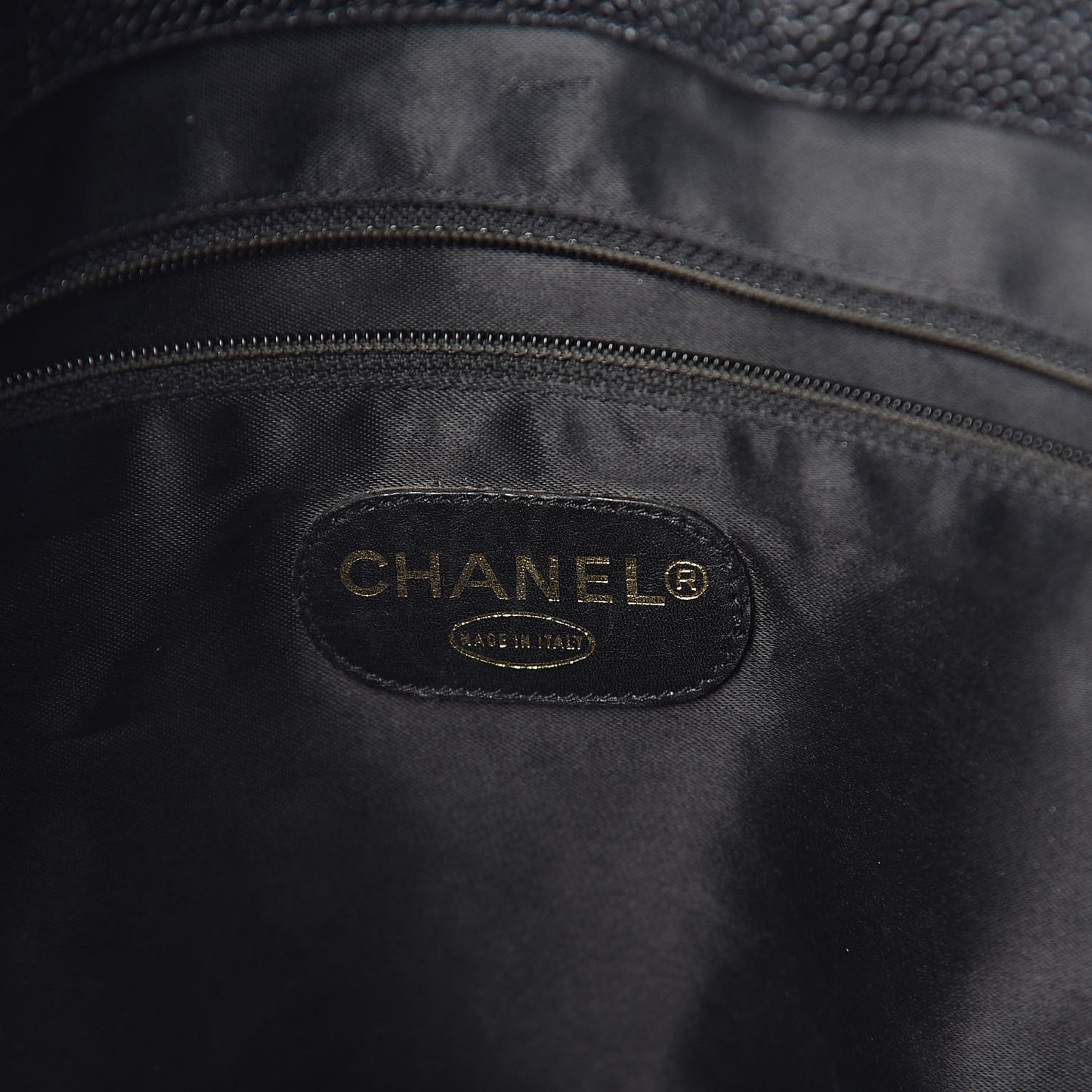 Caviar Large CC Shoulder Bag Black