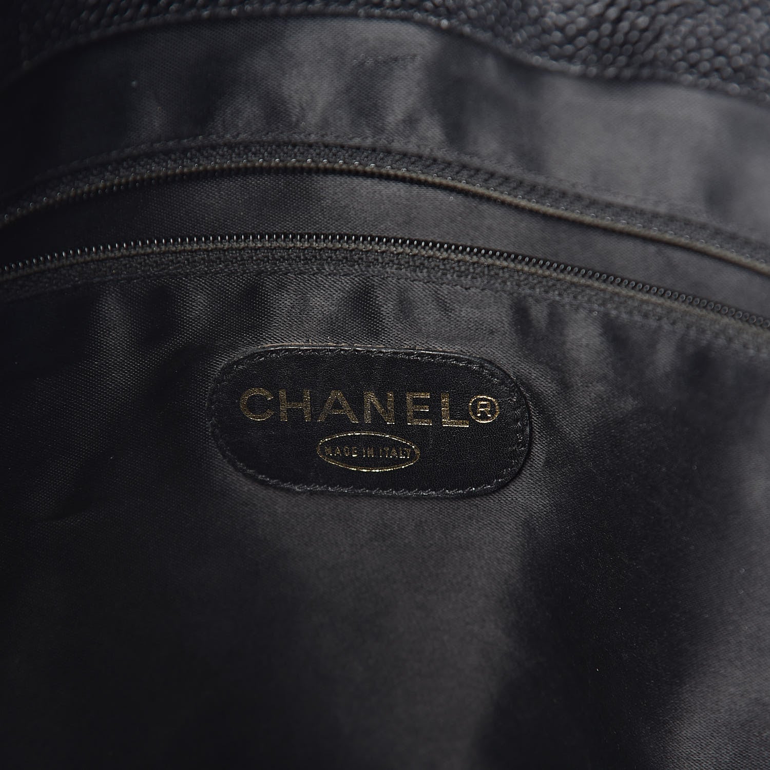 Chanel Caviar Large CC Shoulder Bag Black 6 of 10