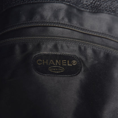 Chanel Caviar Large CC Shoulder Bag Black 6 of 10