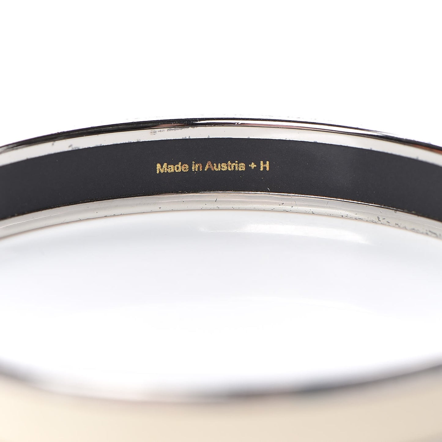 Enamel Printed Narrow Caleche Bracelet 65 Pannacotta