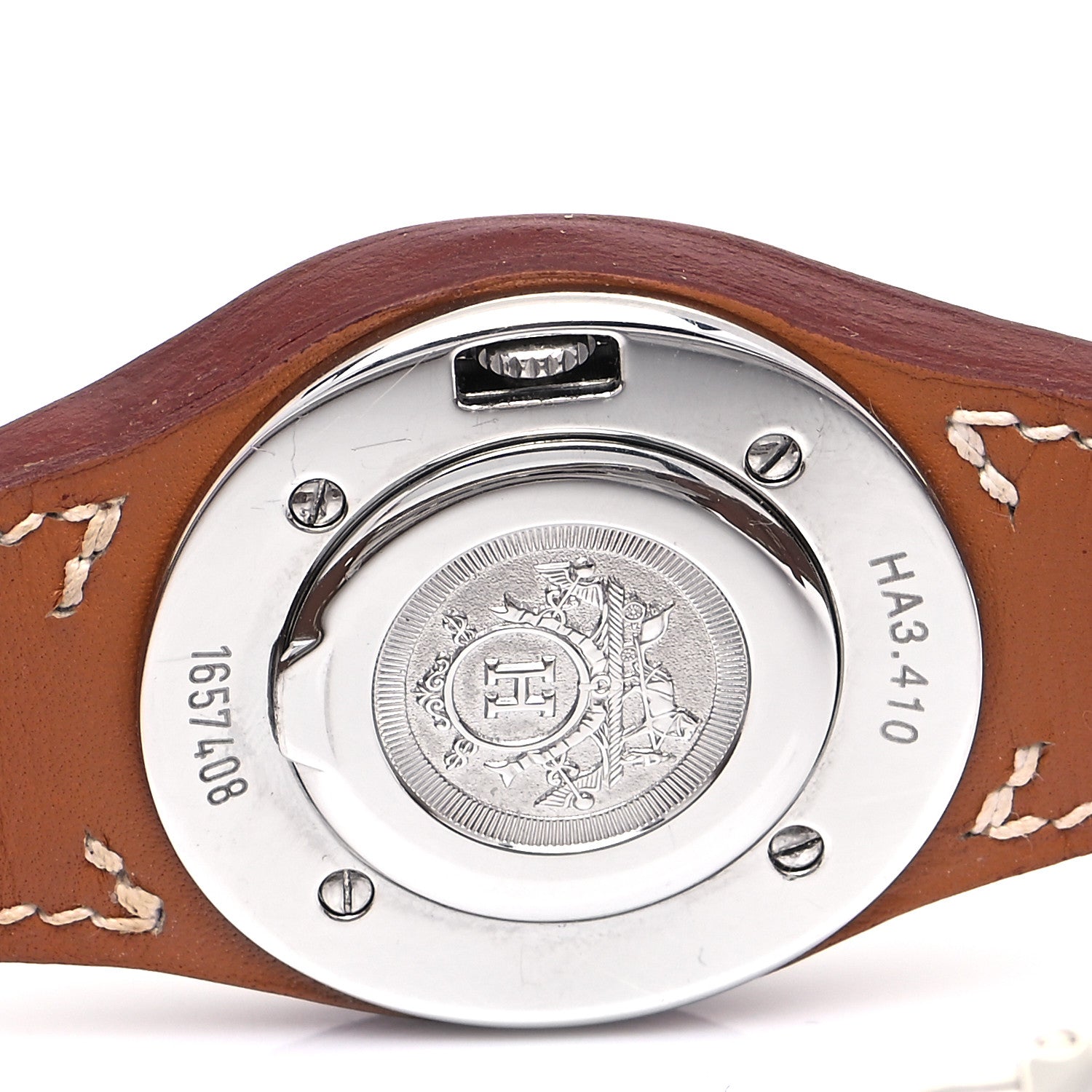 Hermes Stainless Steel Barenia 30mm Harnais Quartz Watch Fauve 4 of 4
