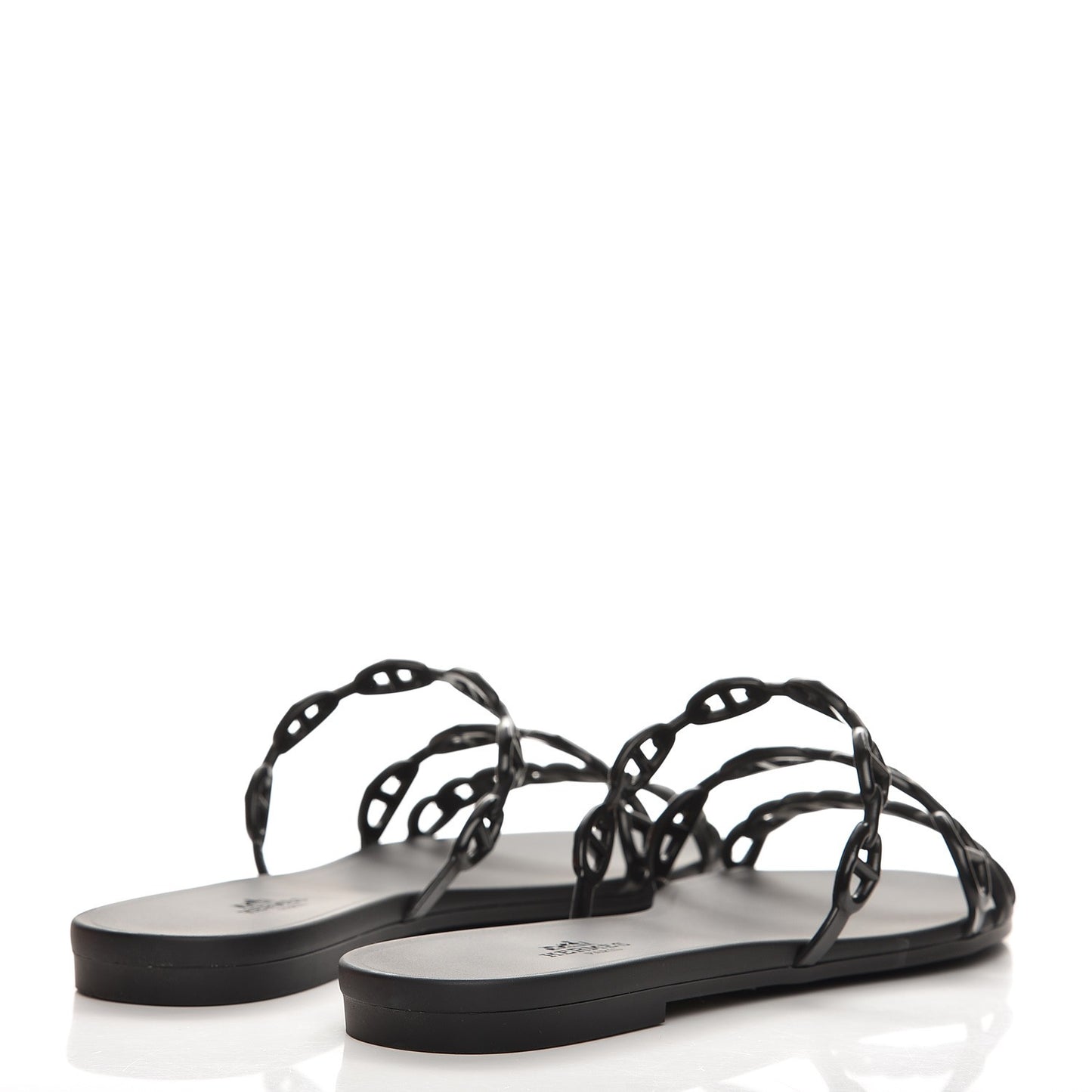 Rubber Chaine d'Ancre Rivage Sandals 40 Black