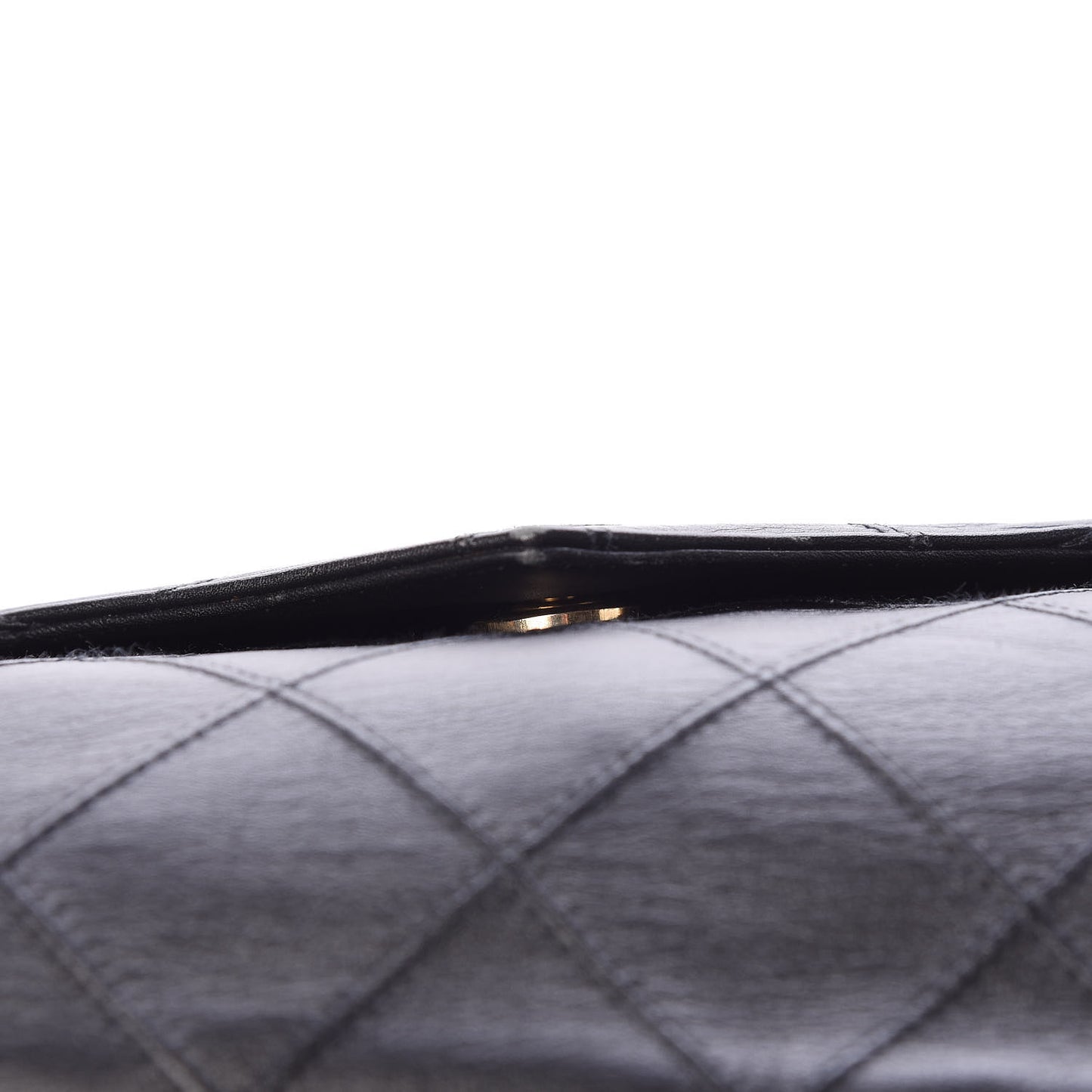 Calfskin Diamond Stitched Duffle Bag Black