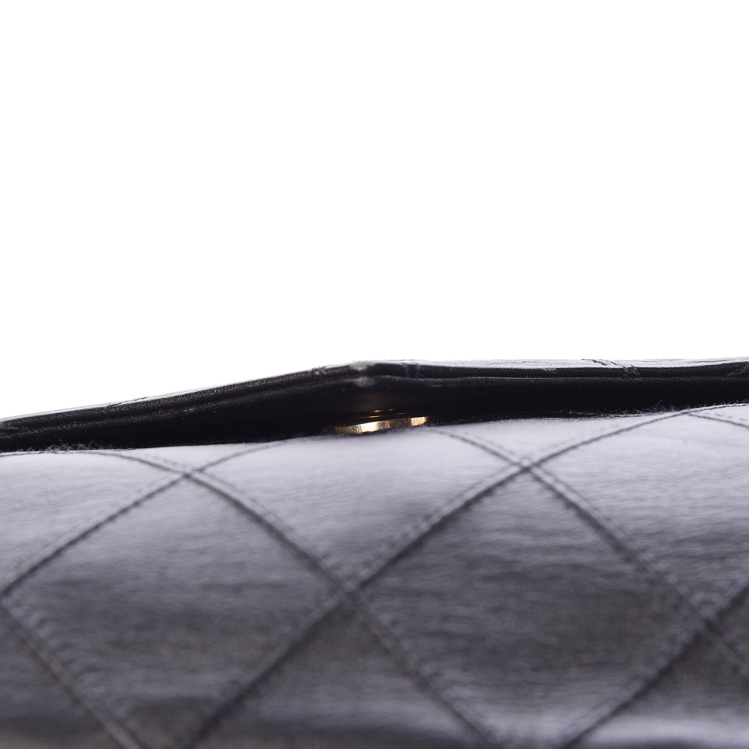 Chanel Calfskin Diamond Stitched Duffle Bag Black 13 of 23