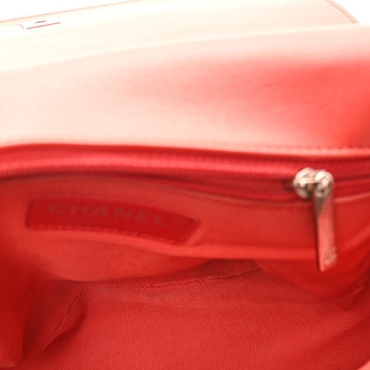 Chanel Calfskin Stitched Small Ring My Bag Flap Crossbody Red 5 of 10