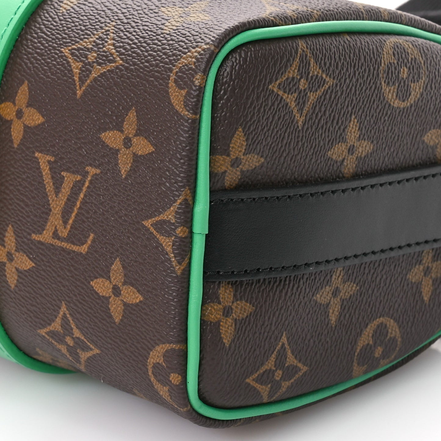 Monogram Macassar Keepall Bandouliere 25 Minty Green